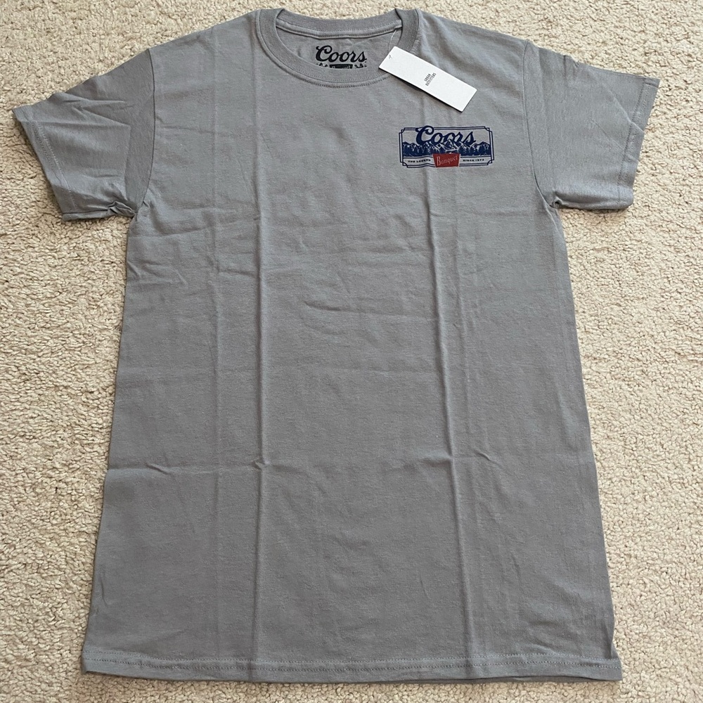 Urban Outfitters Coors Logo Tee NWT Size S - Light Grey